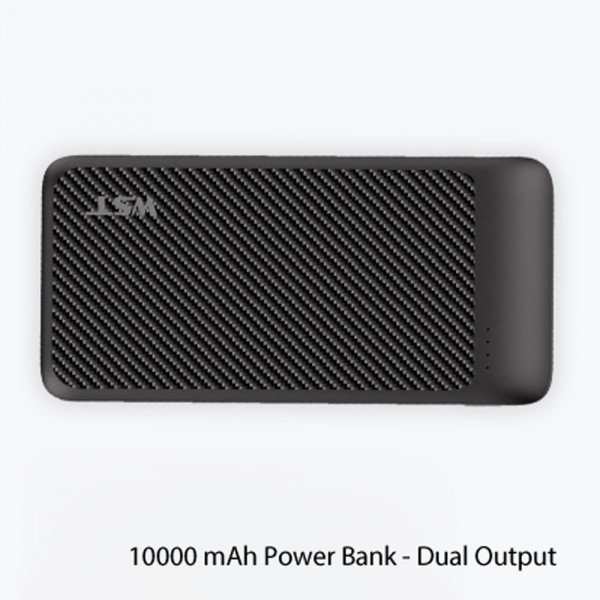 Wholesale Universal 10000 mah Portable Dual Port Super Slim Power Bank Charger SL10 (Black)